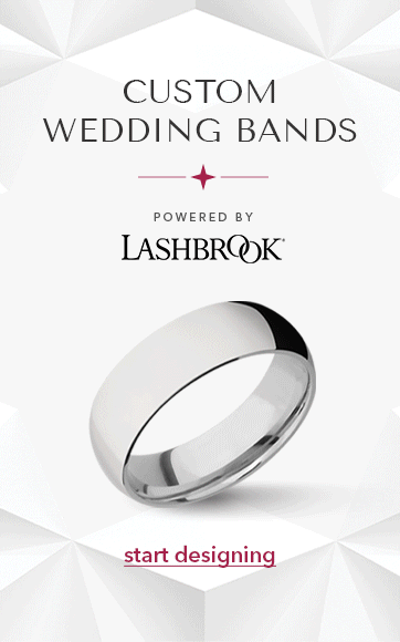 Custom wedding bands. Powered by Lashbrook. Start designing.