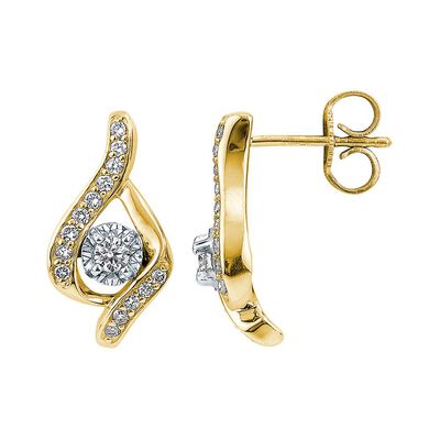 1/3 ct. tw. Diamond Drop Earrings in 14K Yellow Gold