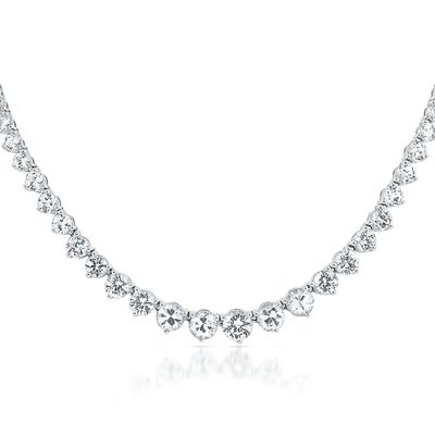 White Sapphire Necklace in Sterling Silver
