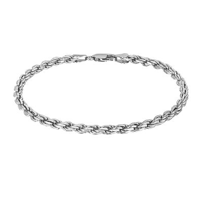 Men's Rope Bracelet in Sterling Silver