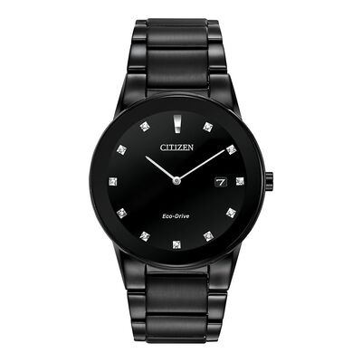 Axiom Diamond Men’s Watch in Black Ion-Plated Stainless Steel