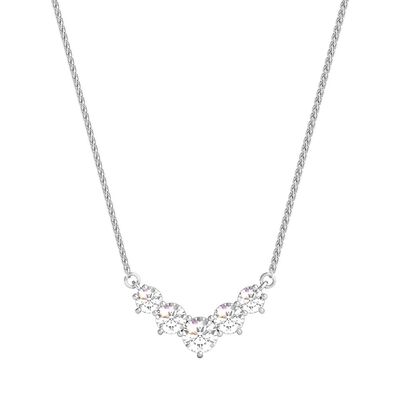 1 ct. tw. Diamond Necklace in 14K White Gold