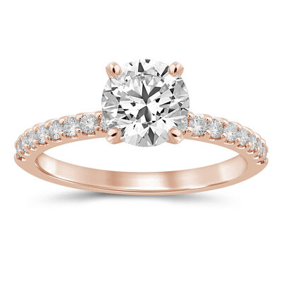 1/4 ct. tw. Diamond Semi-Mount Engagement Ring in 14K Rose Gold (Setting Only)