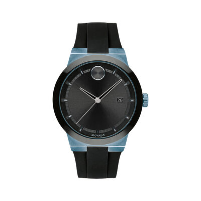 Fusion Black Men's Watch in Ice Blue Ion-Plated Stainless Steel, 42mm
