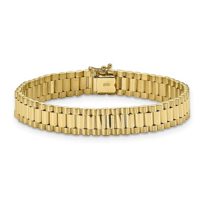 Men's Link Bracelet in 14K Yellow Gold