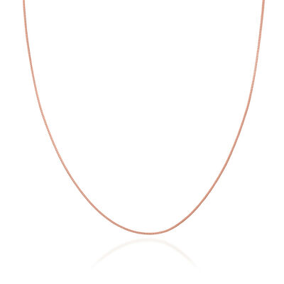 Franco Chain Necklace in 14K Rose Gold, 18