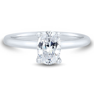 Lab Grown Diamond Limited Edition Oval Solitaire Engagement Ring in Platinum (1 1/5 ct. tw.)