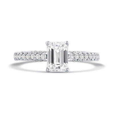Honour Emerald-Cut Lab Grown Diamond Engagement Ring in Platinum (1 1/3 ct. tw.)