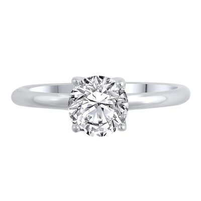 Lab Grown Diamond Solitaire Round Engagement Ring in 14K White Gold (1 1/2 ct.)
