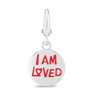 “I Am Loved” Charm in Sterling Silver