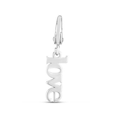 “Love” Charm in Sterling Silver