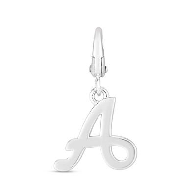 Letter A Charm in Sterling Silver
