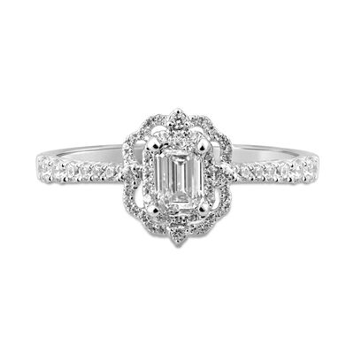 Lily Emerald-Cut Diamond Engagement Ring in 14K White Gold (1 ct. tw.)