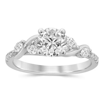 1/3 ct. tw. Diamond Semi-Mount Engagement Ring in 14K White Gold (Setting Only)