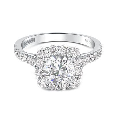 Esme Round Lab Grown Diamond Engagement Ring in Platinum (2 ct. tw.)