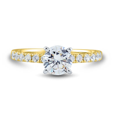 1/3 ct. tw. Lab Grown Diamond Semi-Mount Engagement Ring in 14K Yellow Gold (Setting Only)