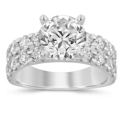 1 3/4 ct. tw. Lab Grown Diamond Semi-Mount Engagement Ring in 14K White Gold (Setting Only)