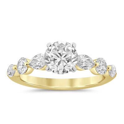1 ct. tw. Lab Grown Diamond Semi-Mount Engagement Ring in 14K Yellow Gold (Setting Only)