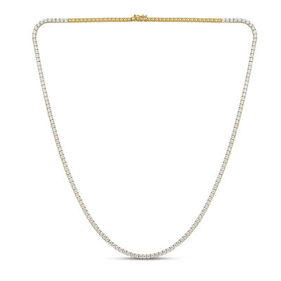 Diamond Tennis Necklace in 10K Yellow and White Gold, 22” (3 ct. tw.)