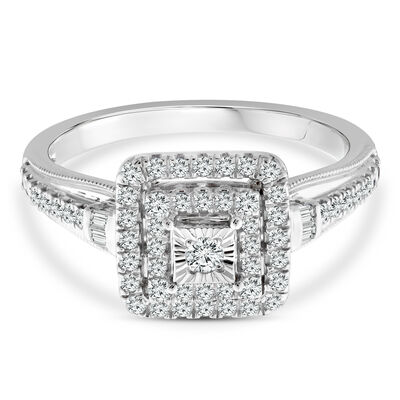 Diamond Promise Ring in 10K White Gold (3/8 ct. tw.)