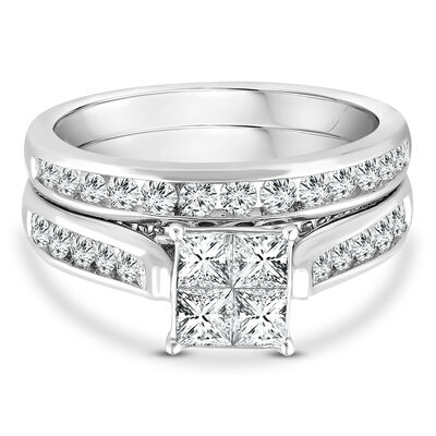 Diamond Engagement Ring Set in 14K White Gold (1 1/4 ct. tw.) 