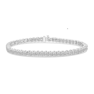 Men’s Lab Grown Diamond Tennis Bracelet in 10K White Gold, 8.5” (5 ct. tw.)