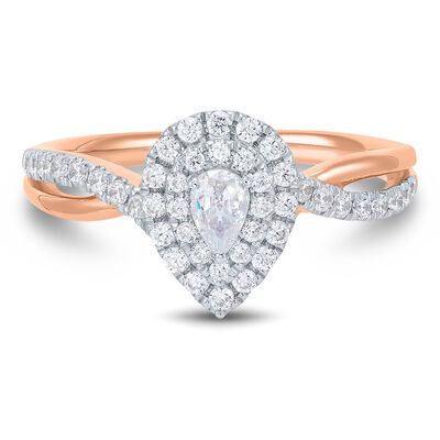 Pear-Shaped Diamond Engagement Ring (1/2 ct. tw.)