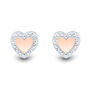 Diamond Accent Heart Infinity Earring &amp; Bracelet Box Set in Sterling Silver and 14K Rose Gold
